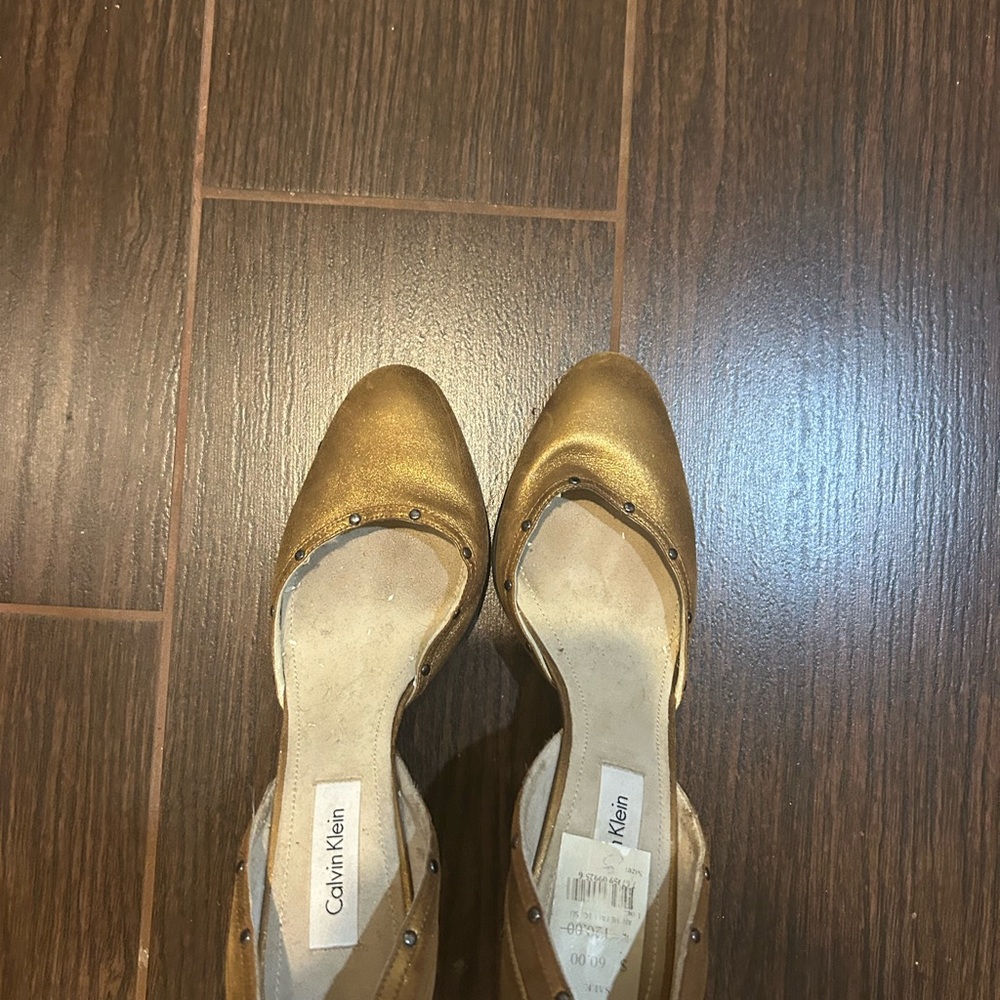 Calvin Klein Gold Heels for Women